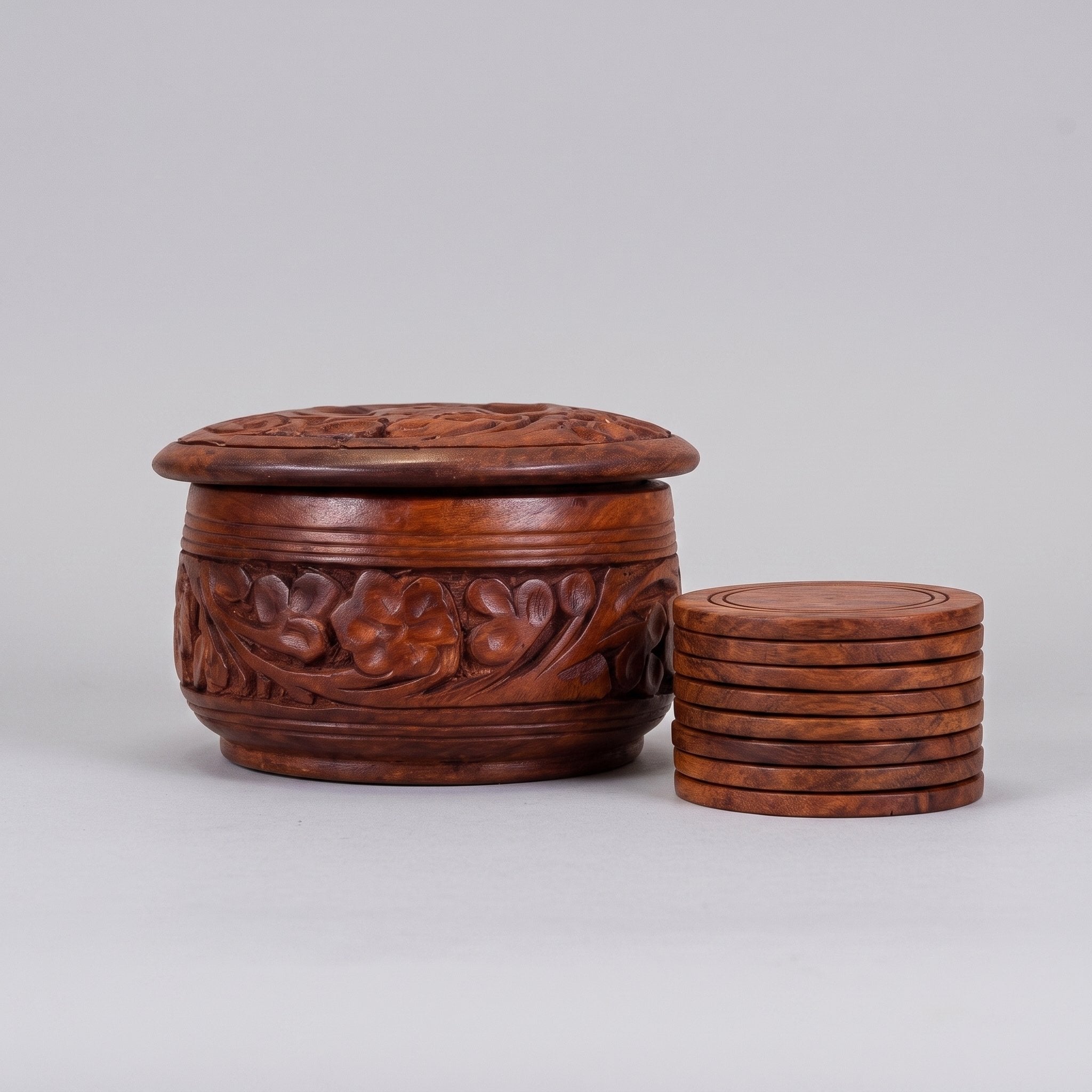 Tea Coasters Set with pot