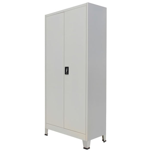 Office Cabinet With 2 Doors Steel 35.4&quot;X15.7&quot;X70.9&quot; Gray