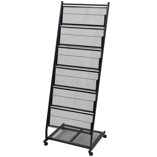 Magazine Rack 18.7&quot;X16.9&quot;X52.4&quot; Black A4