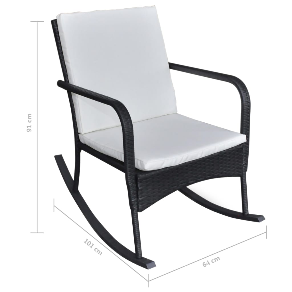 Outdoor Rocking Chair Poly Rattan