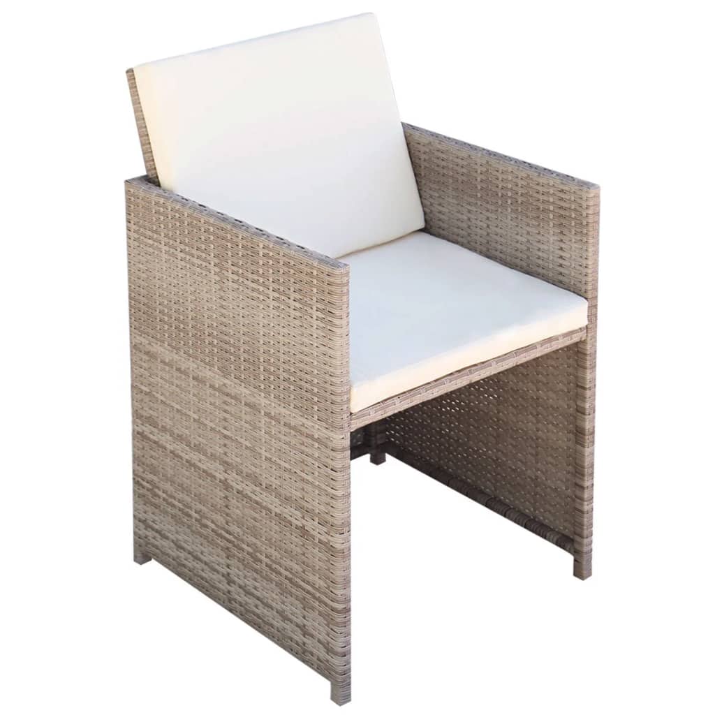 Patio Chairs 2 Pcs With Cushions And Pillows Poly Rattan