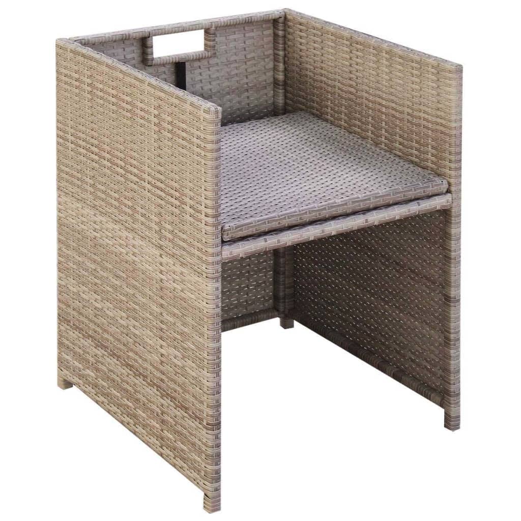 Patio Chairs 2 Pcs With Cushions And Pillows Poly Rattan