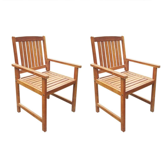 Patio Chairs 2 Pcs Solid Acacia Wood