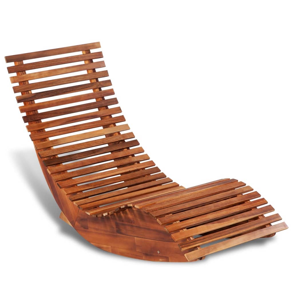 Rocking Sun Lounger Acacia Wood