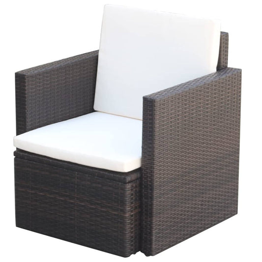 Patio Chair With Cushions And Pillows Poly Rattan