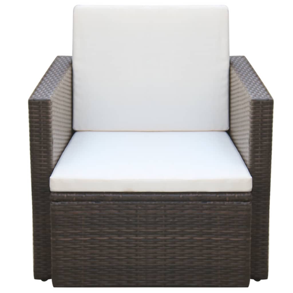 Patio Chair With Cushions And Pillows Poly Rattan