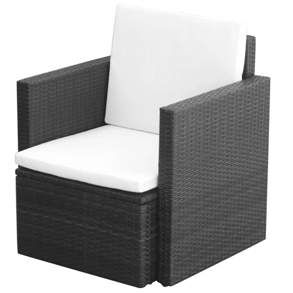 Patio Chair With Cushions And Pillows Poly Rattan