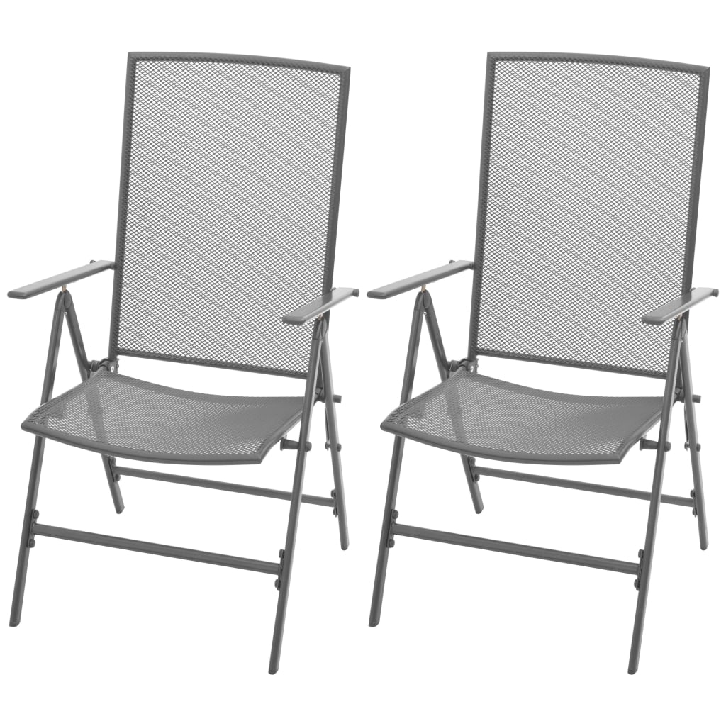 Stackable Patio Chairs 2 Pcs Steel