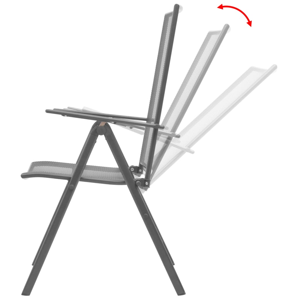 Stackable Patio Chairs 2 Pcs Steel