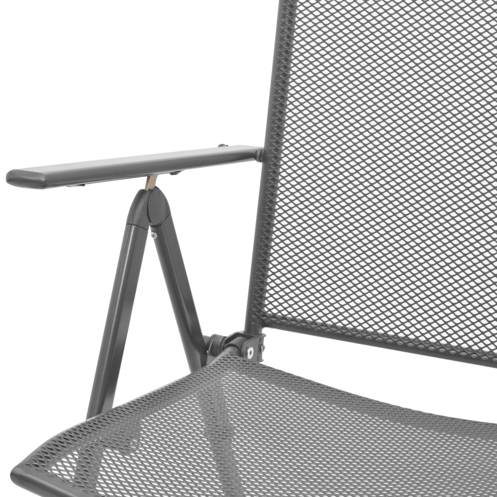 Stackable Patio Chairs 2 Pcs Steel