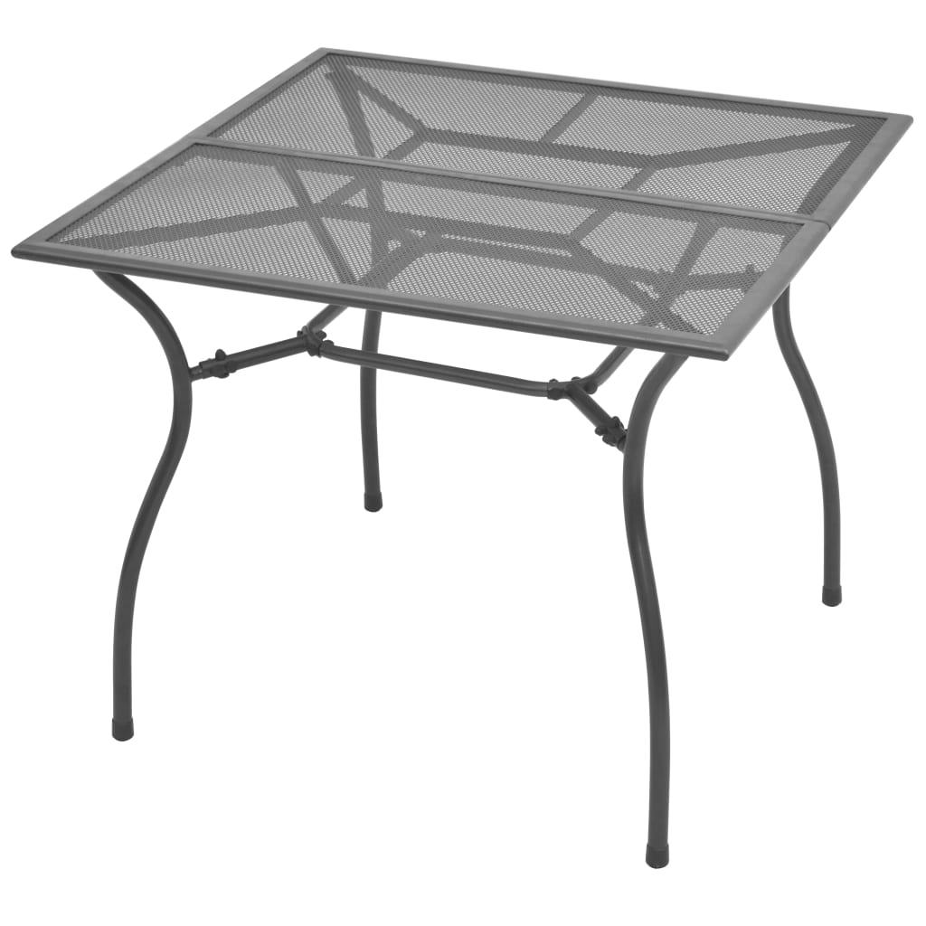 5 Piece Patio Dining Set With Folding Chairs Steel Anthracite