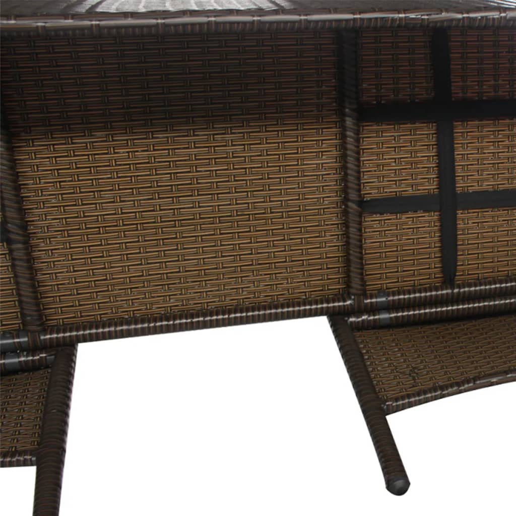 2-Seater Patio Sofa With Tea Table Poly Rattan