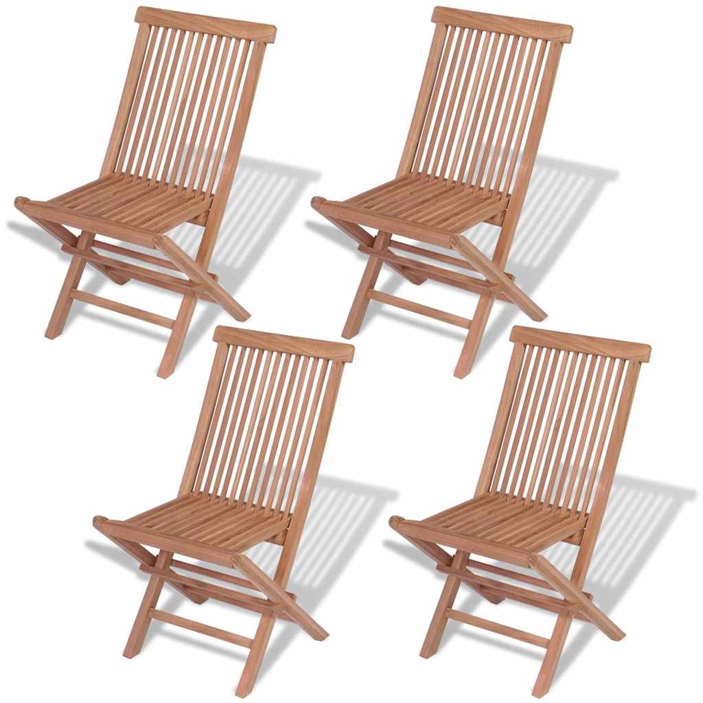 Folding Patio Chairs Set Of 2 With Armrests Teak Wood