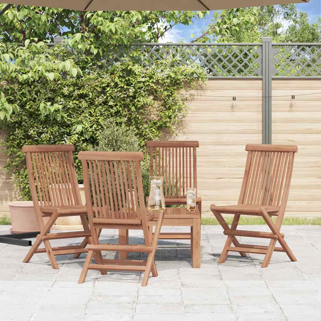 Folding Patio Chairs Set Of 2 With Armrests Teak Wood