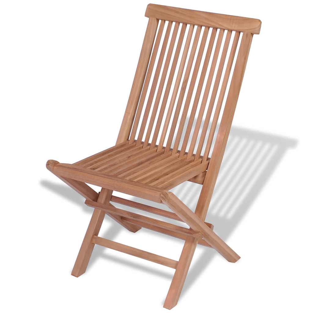 Folding Patio Chairs Set Of 2 With Armrests Teak Wood