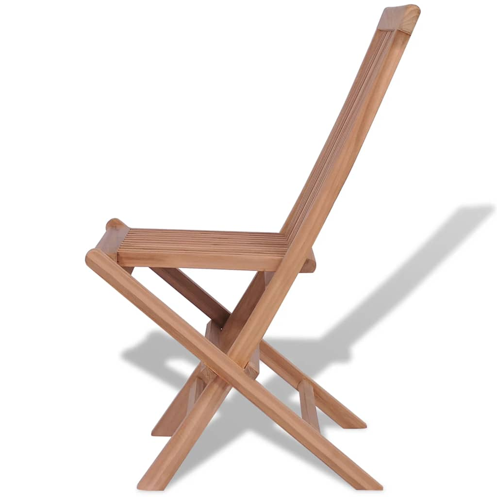 Folding Patio Chairs Set Of 2 With Armrests Teak Wood