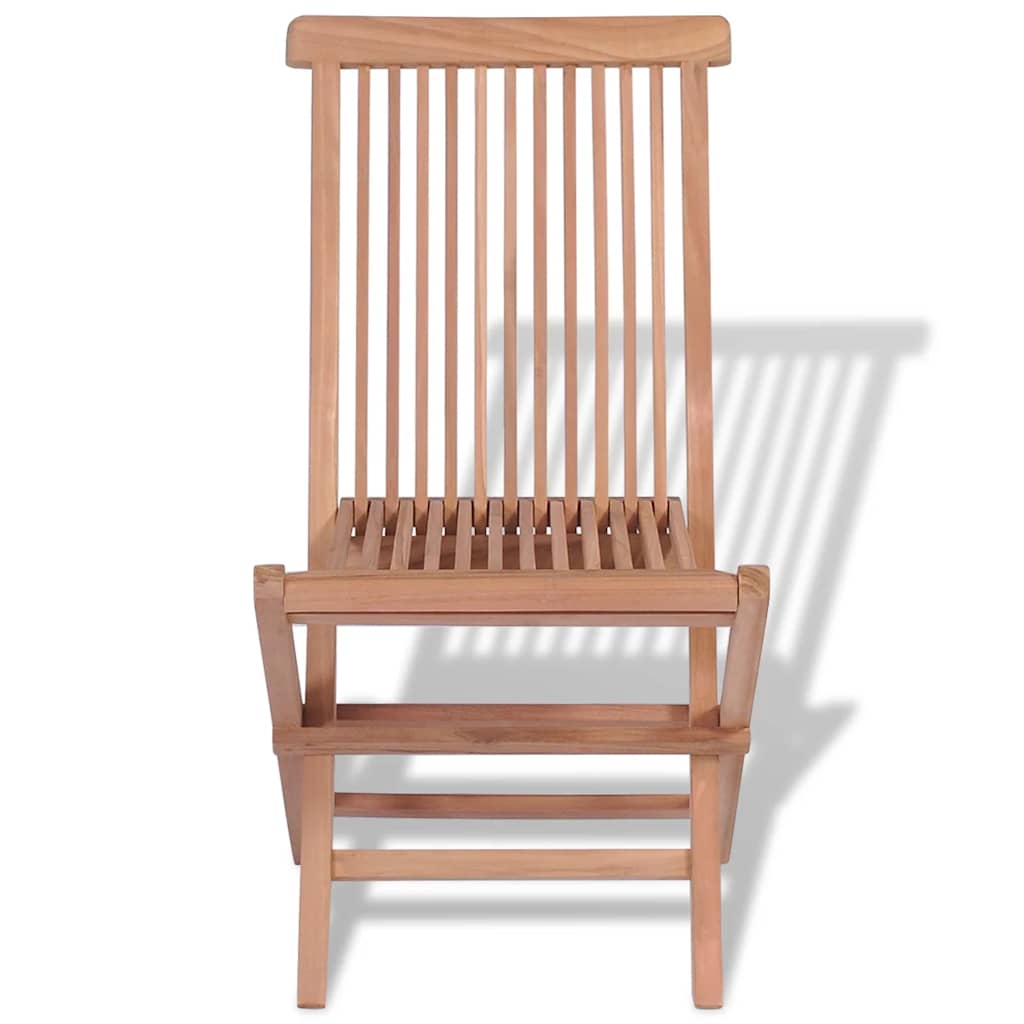 Folding Patio Chairs Set Of 2 With Armrests Teak Wood