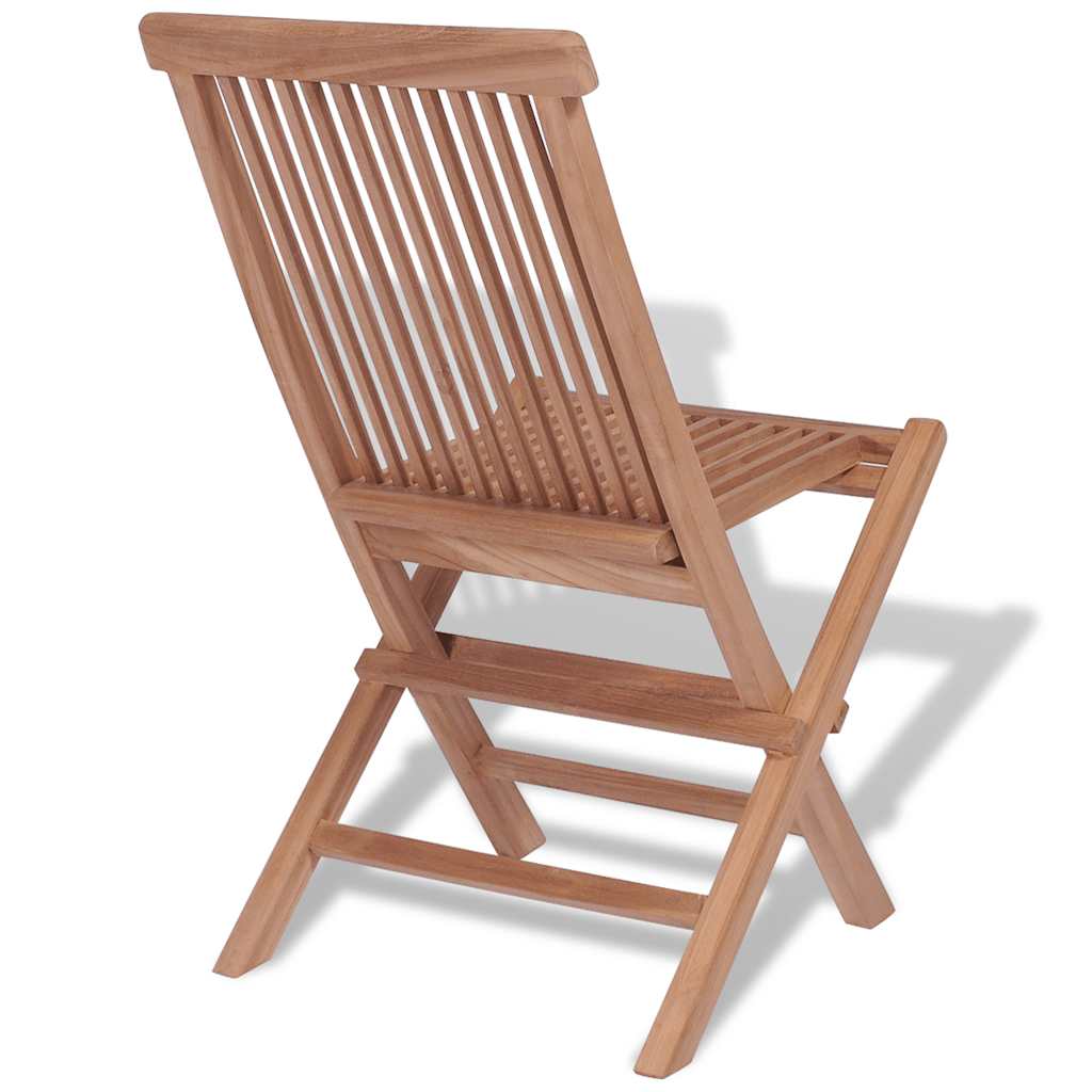 Folding Patio Chairs Set Of 2 With Armrests Teak Wood