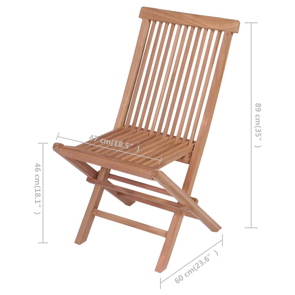 Folding Patio Chairs Set Of 2 With Armrests Teak Wood