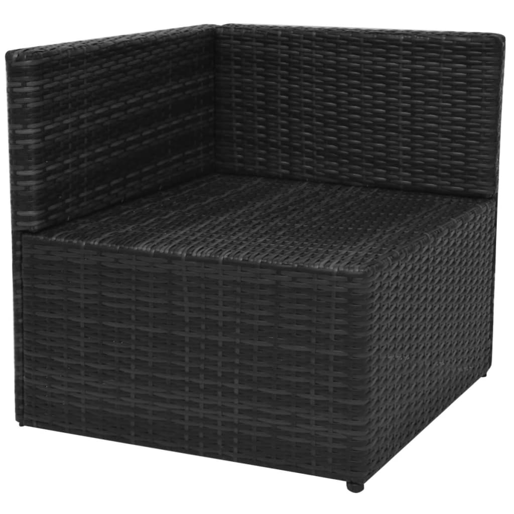 5 Piece Patio Lounge Set With Cushions Poly Rattan