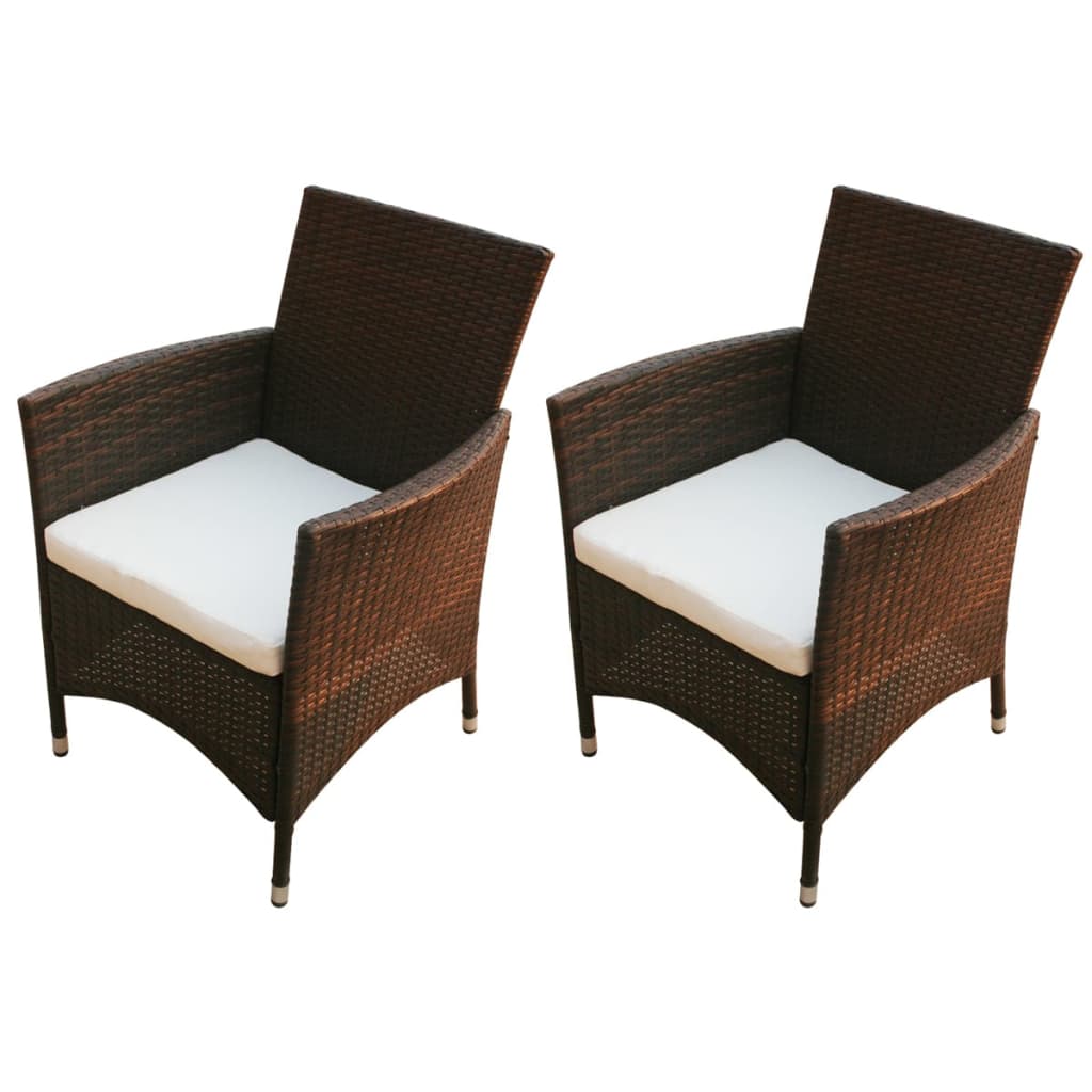 Patio Chairs 2 Pcs Poly Rattan