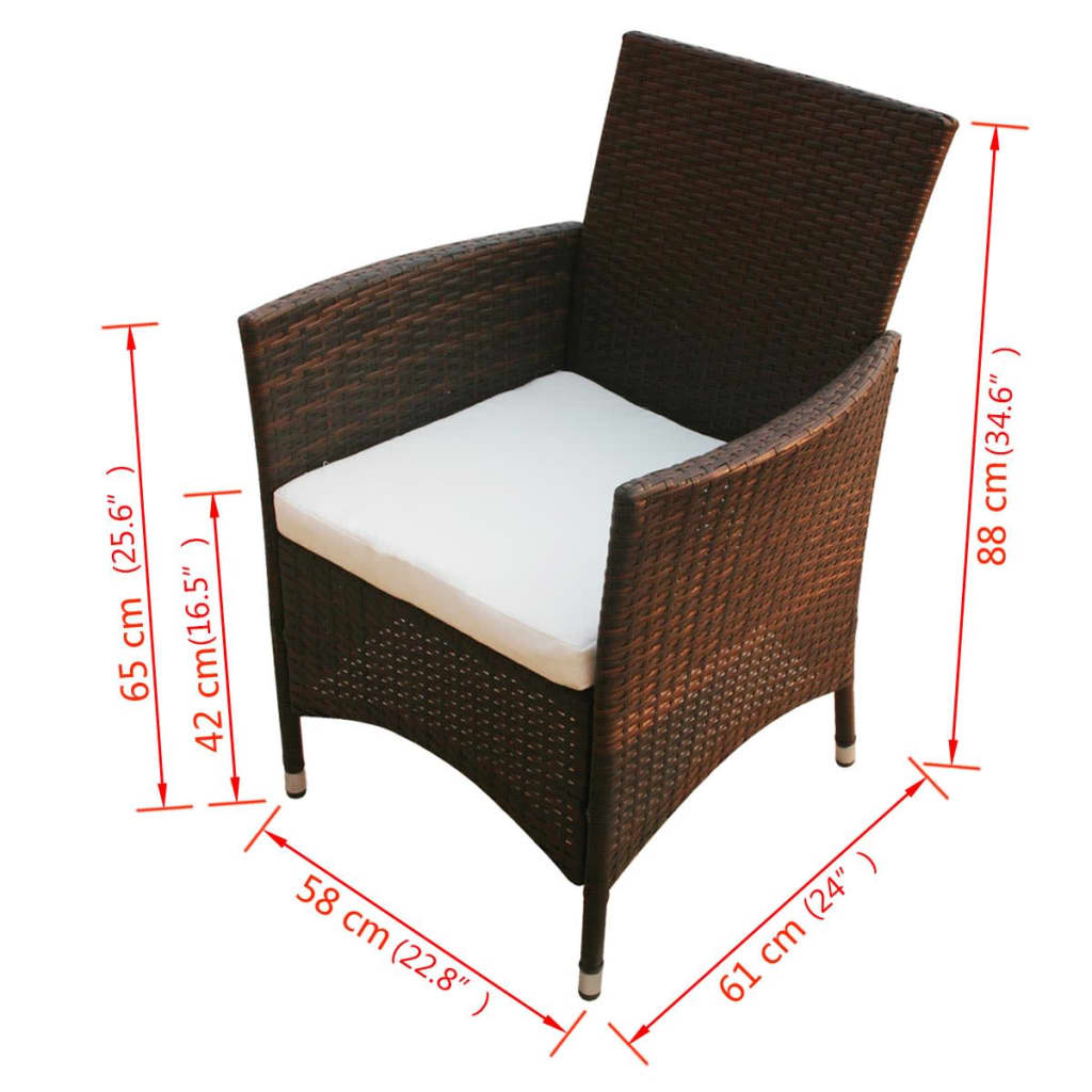 Patio Chairs 2 Pcs Poly Rattan