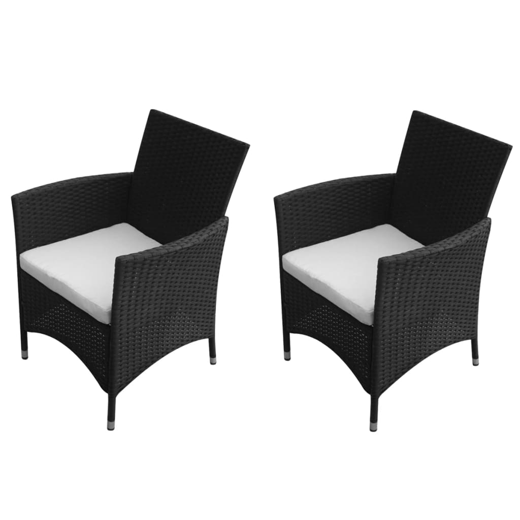 Patio Chairs 2 Pcs Poly Rattan