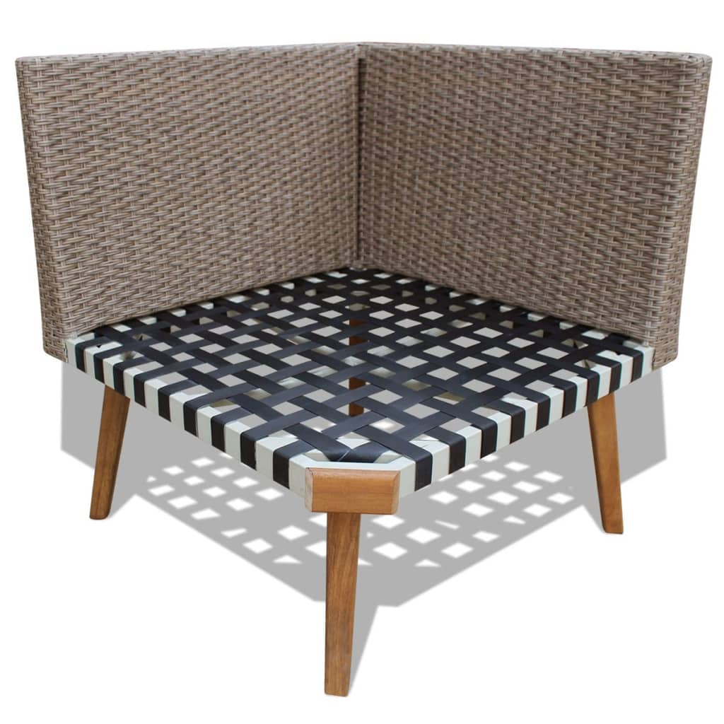 4 Piece Patio Lounge Set With Cushions Poly Rattan Gray