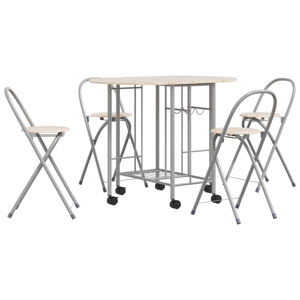 Five Piece Folding Dining Set Mdf