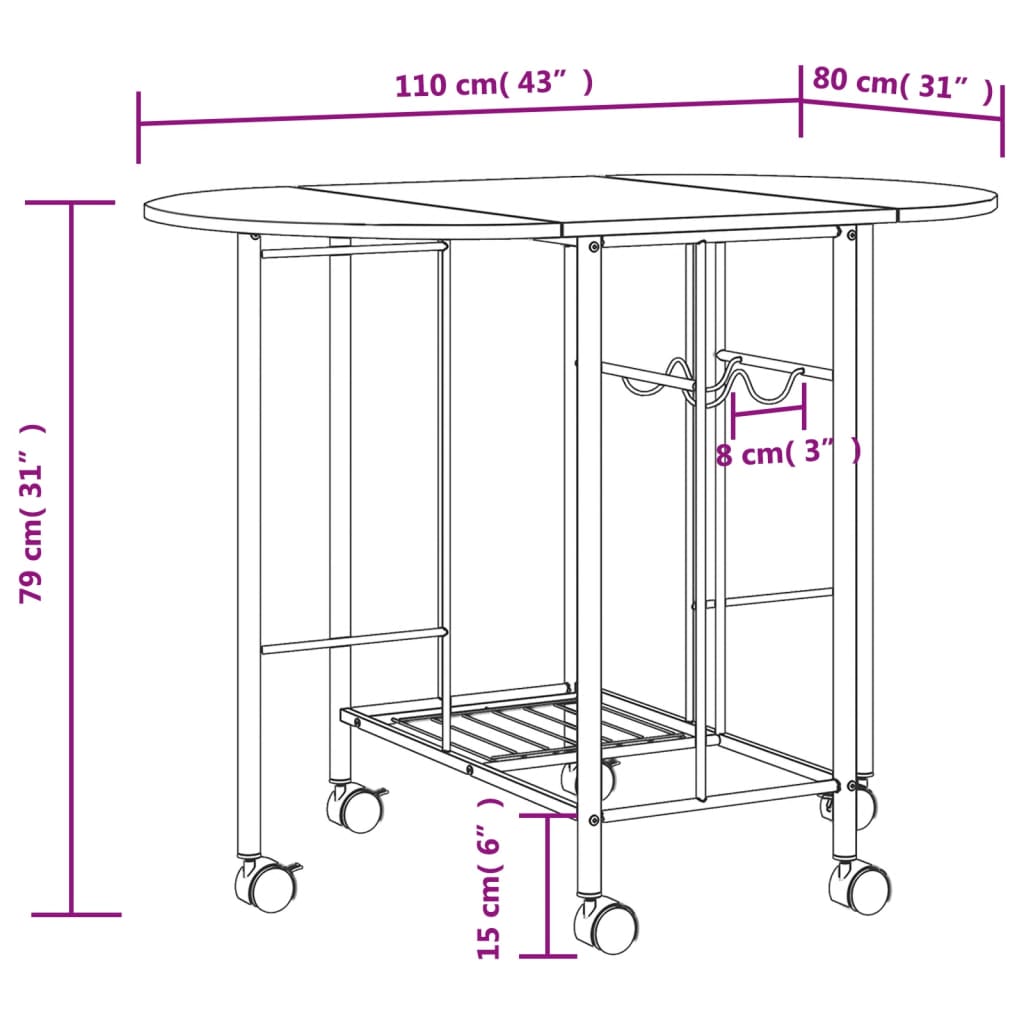 Five Piece Folding Dining Set Mdf