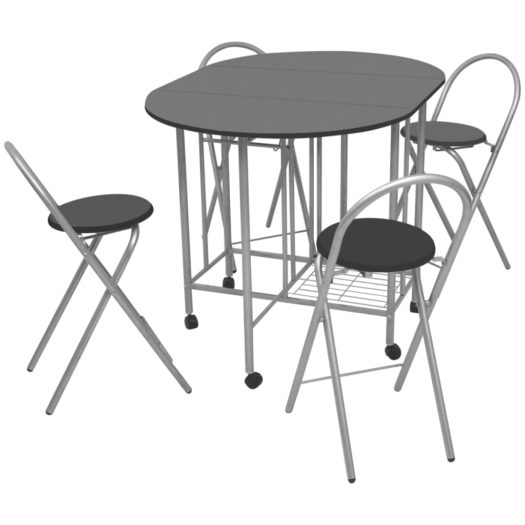 Five Piece Folding Dining Set Mdf