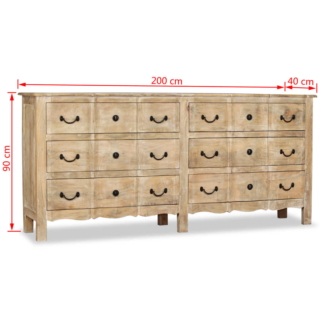 Sideboard Solid Mango Wood 78.7&quot;X15.7&quot;X35.4&quot;