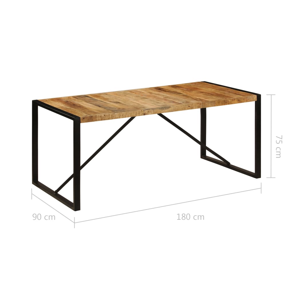 Dining Table Solid Rough Mango Wood