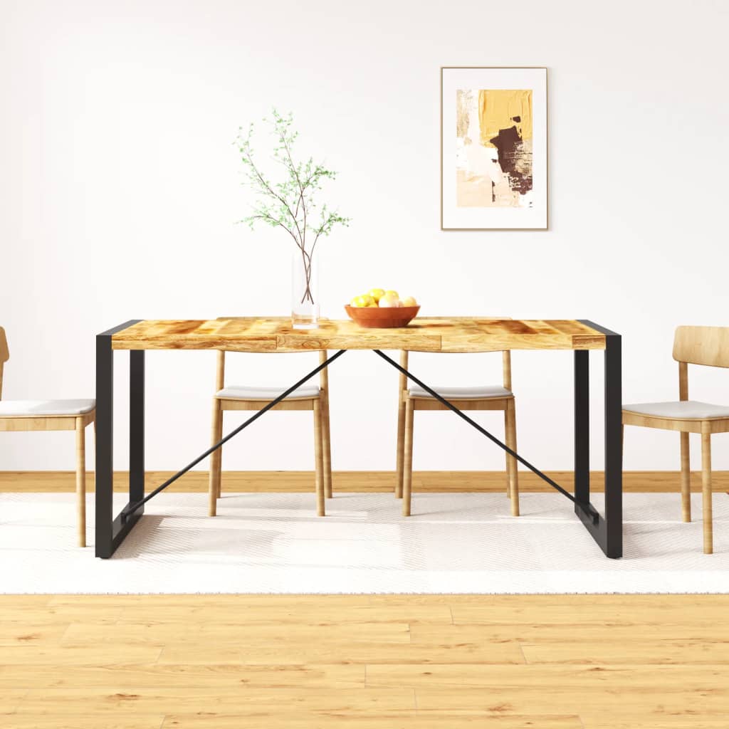 Dining Table Solid Rough Mango Wood