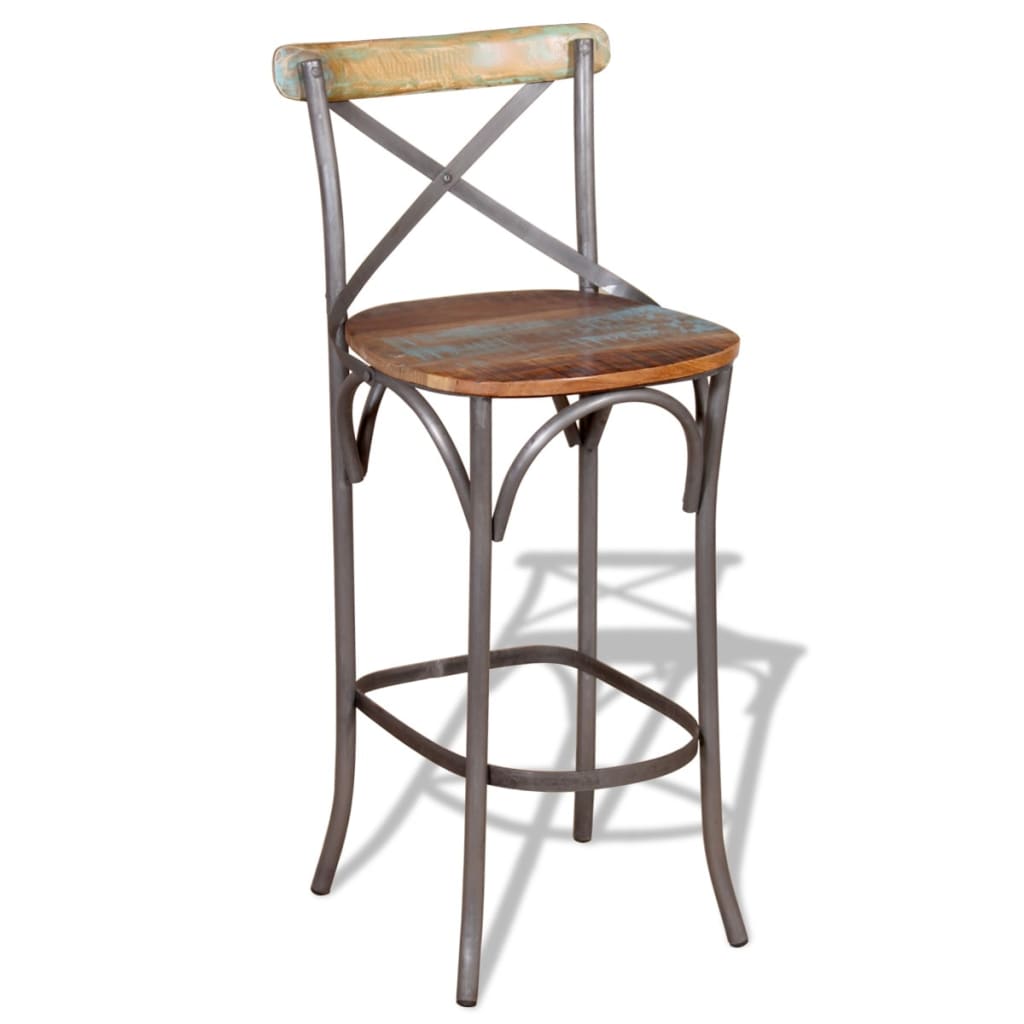 Bar Chair Solid Reclaimed Wood