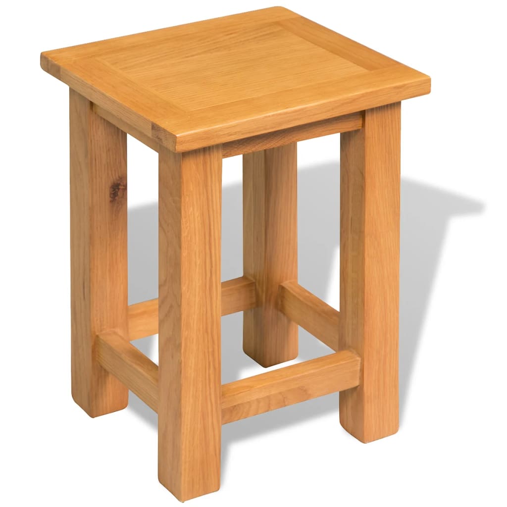 End Table Solid Oak Wood 10.6&quot;X9.4&quot;X14.6&quot;