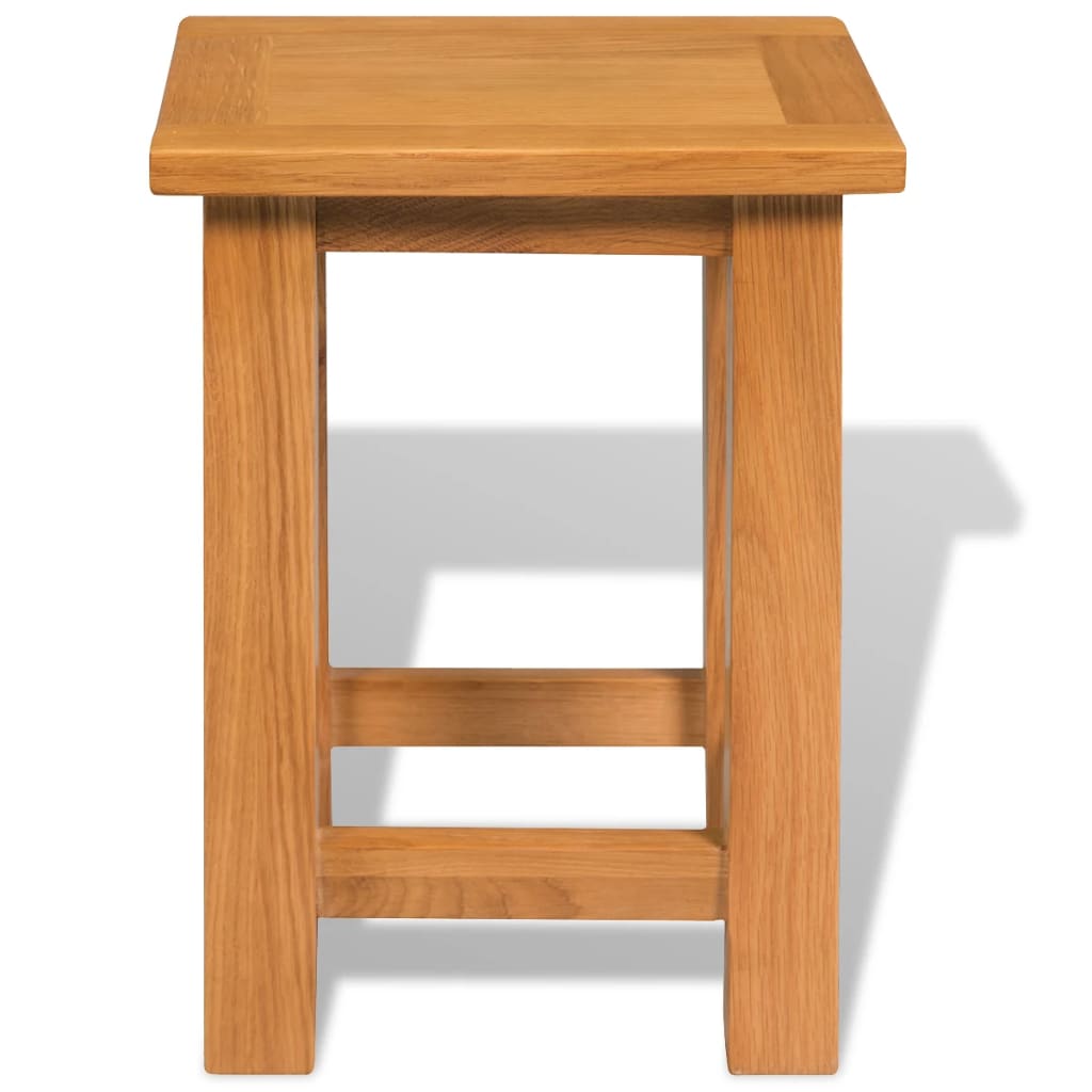 End Table Solid Oak Wood 10.6&quot;X9.4&quot;X14.6&quot;