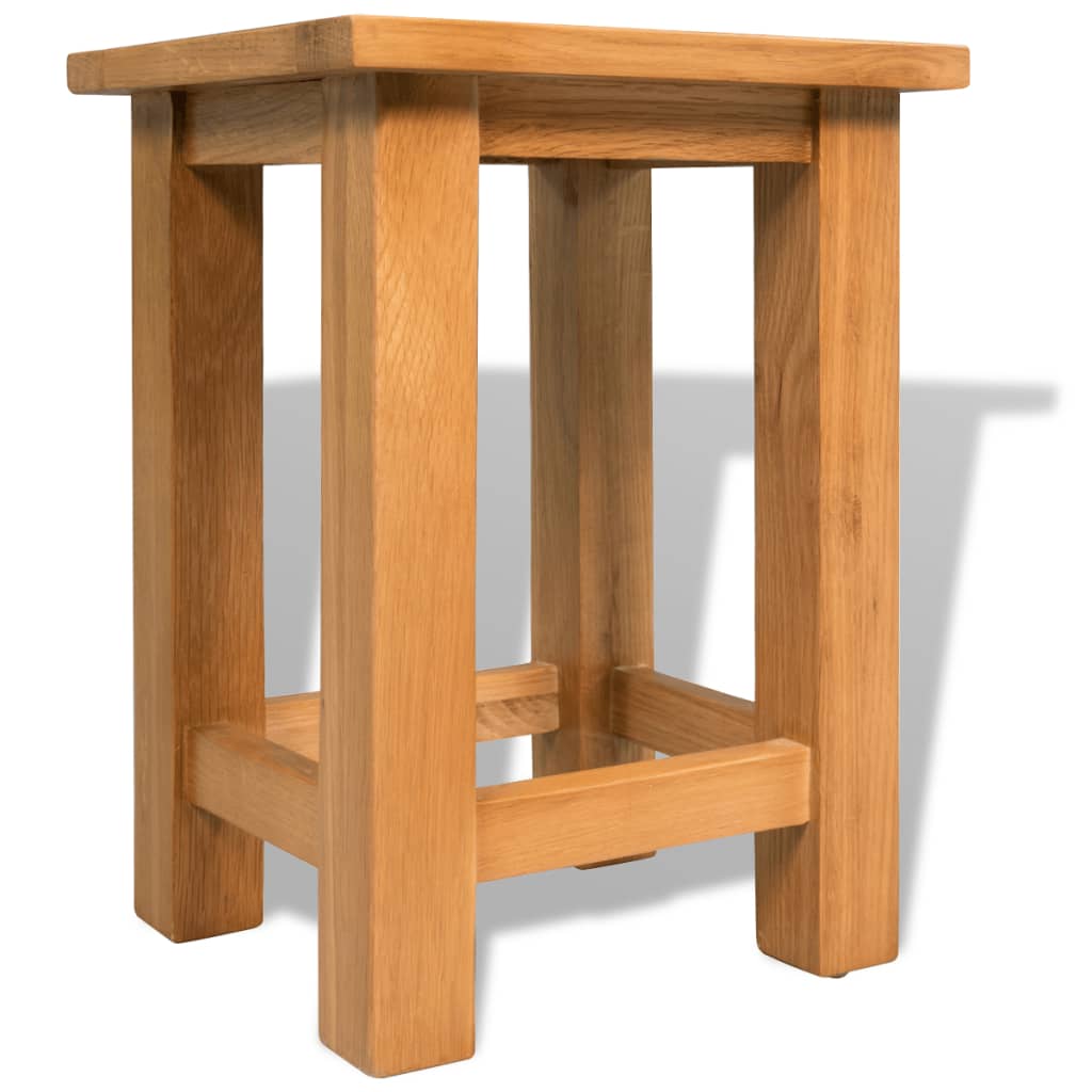 End Table Solid Oak Wood 10.6&quot;X9.4&quot;X14.6&quot;