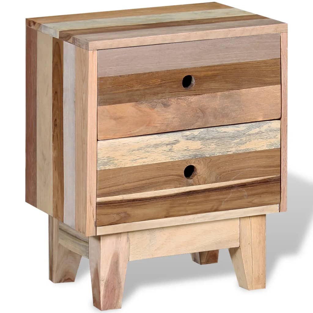 Bedside Cabinet Solid Reclaimed Wood