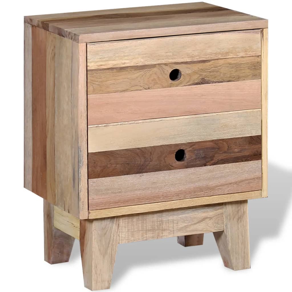 Bedside Cabinet Solid Reclaimed Wood