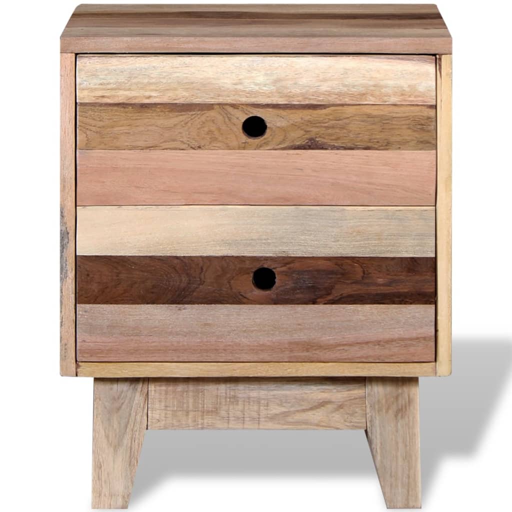 Bedside Cabinet Solid Reclaimed Wood