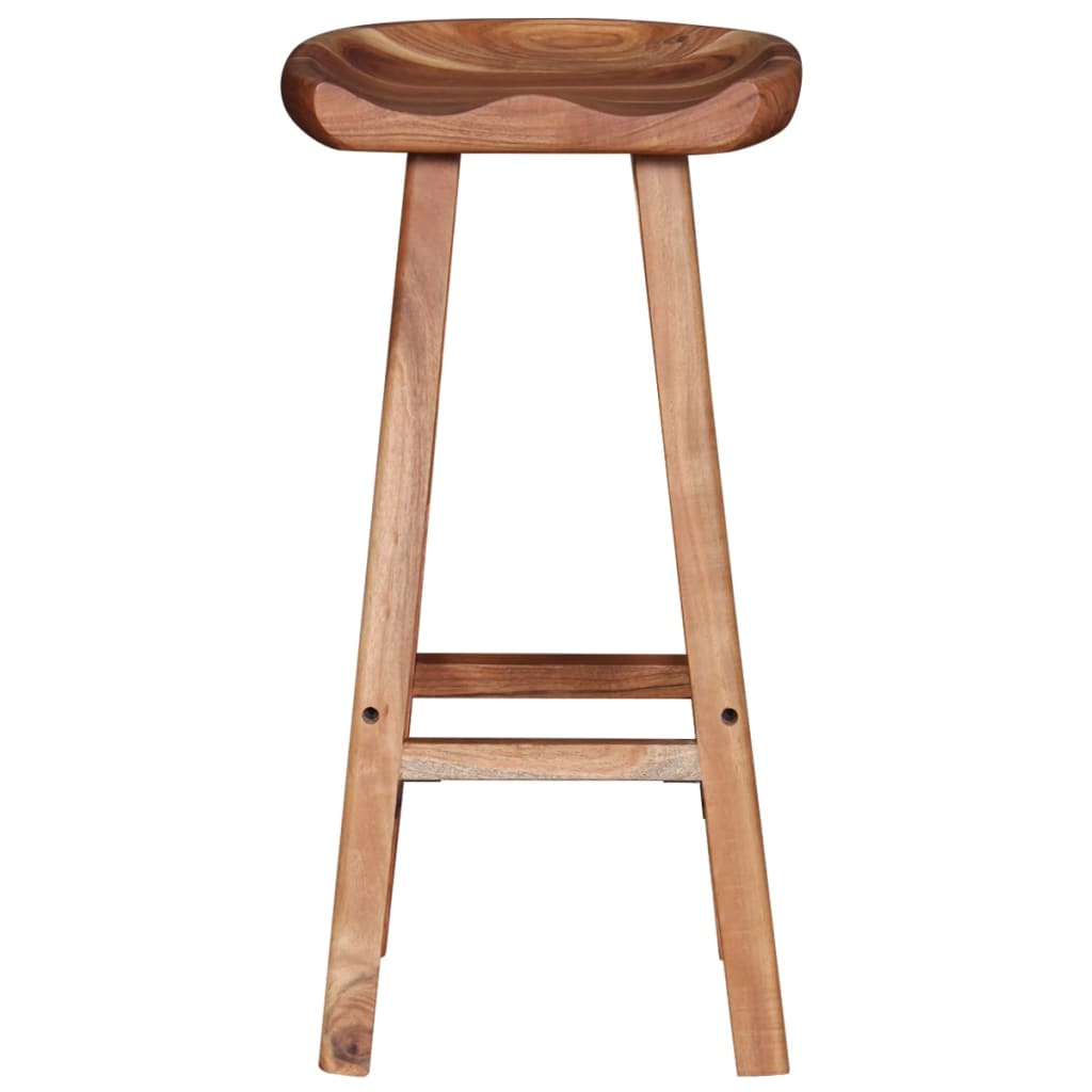 Bar Stools 2 Pcs Solid Acacia Wood