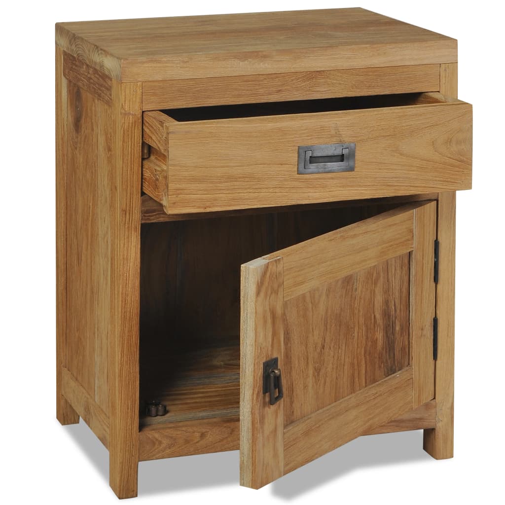 Bedside Cabinet Solid Teak 15.7&quot;X11.8&quot;X19.7&quot;