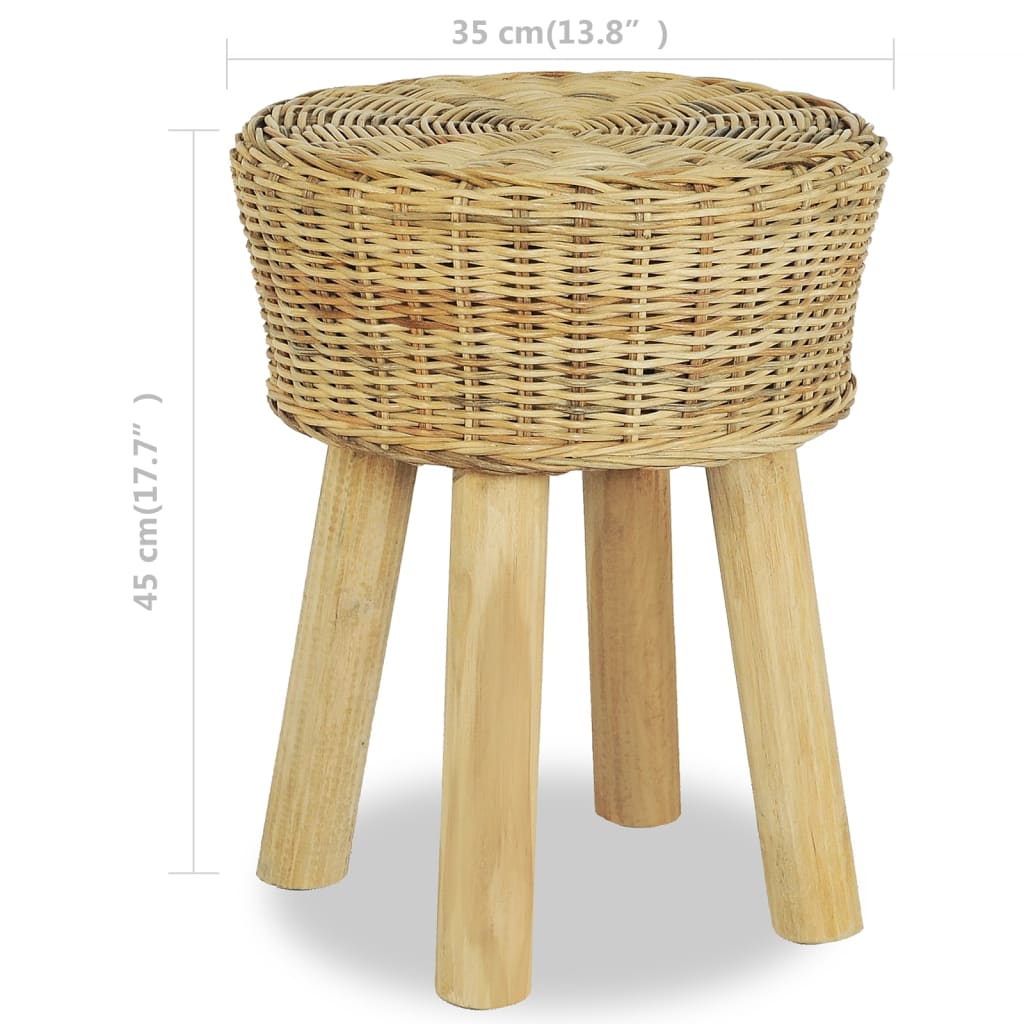 Bar Stool Natural Rattan