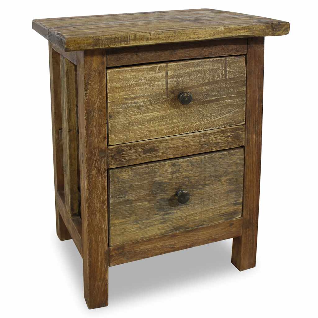 Nightstand Solid Mahogany Wood 15.7&quot;X11.8&quot;X20.1&quot;