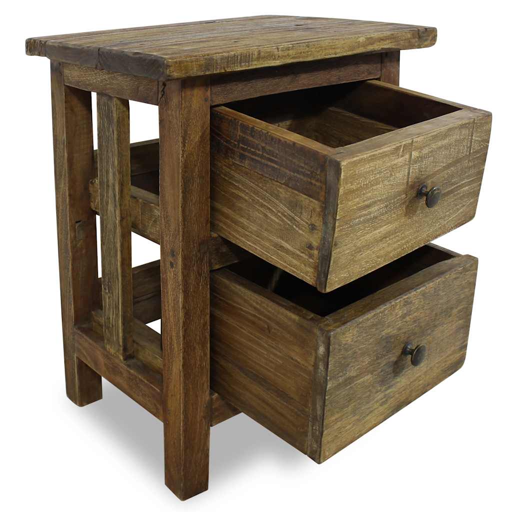 Nightstand Solid Mahogany Wood 15.7&quot;X11.8&quot;X20.1&quot;