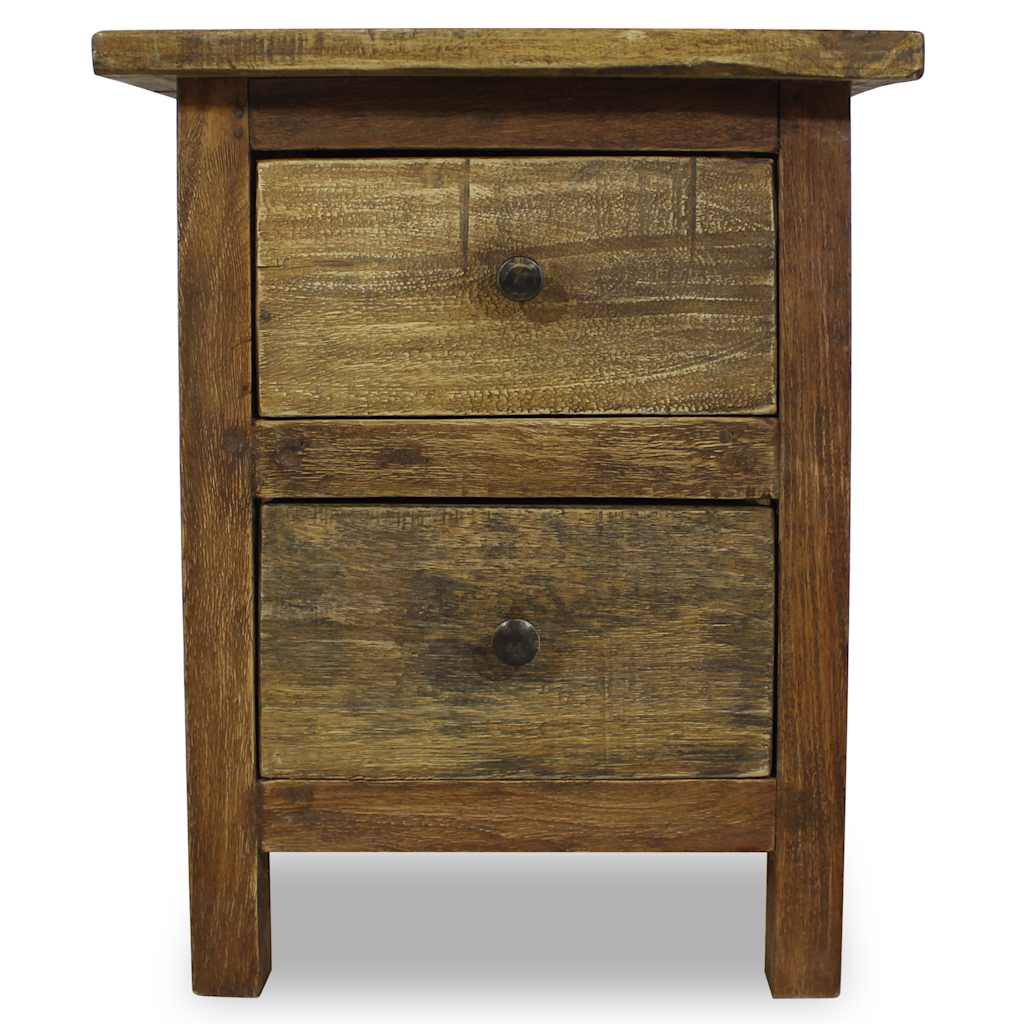 Nightstand Solid Mahogany Wood 15.7&quot;X11.8&quot;X20.1&quot;