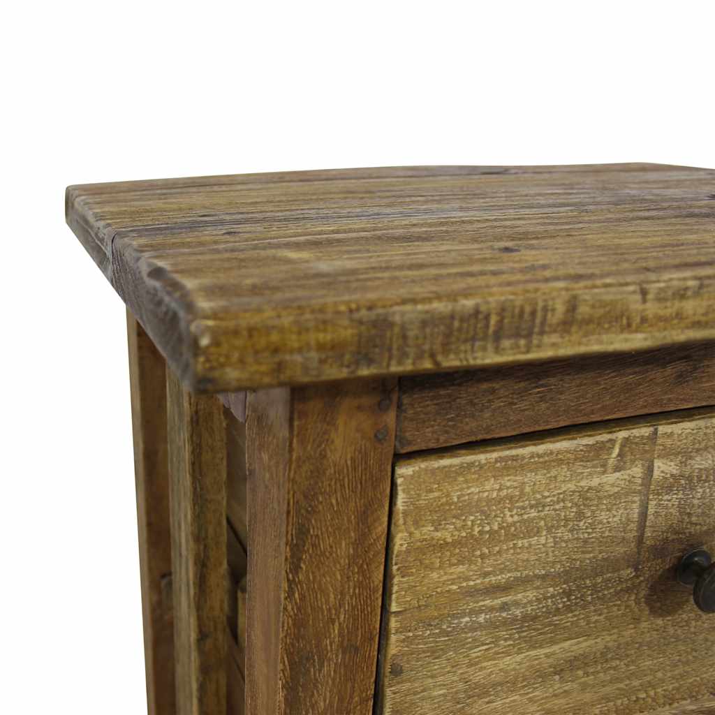 Nightstand Solid Mahogany Wood 15.7&quot;X11.8&quot;X20.1&quot;