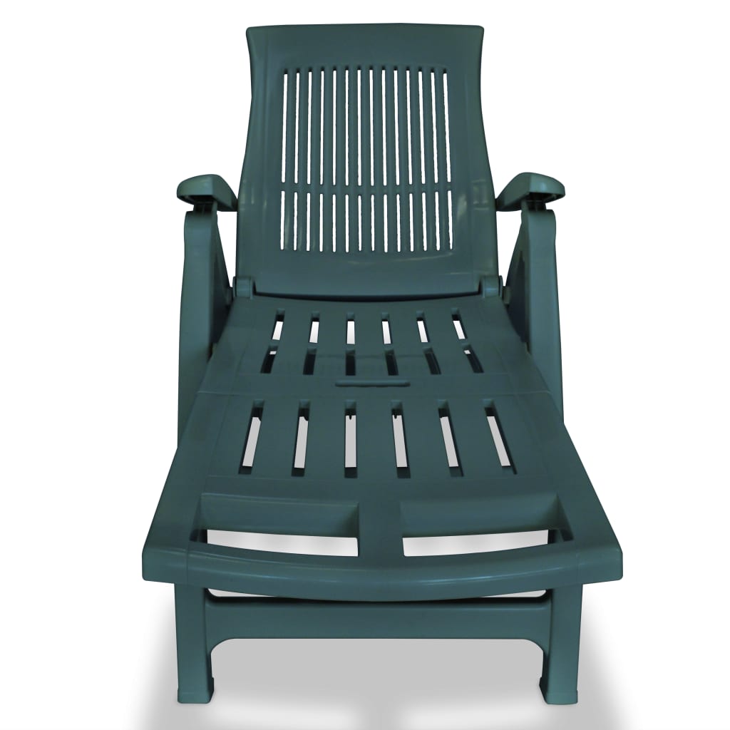 Sun Lounger With Footrest Plastic