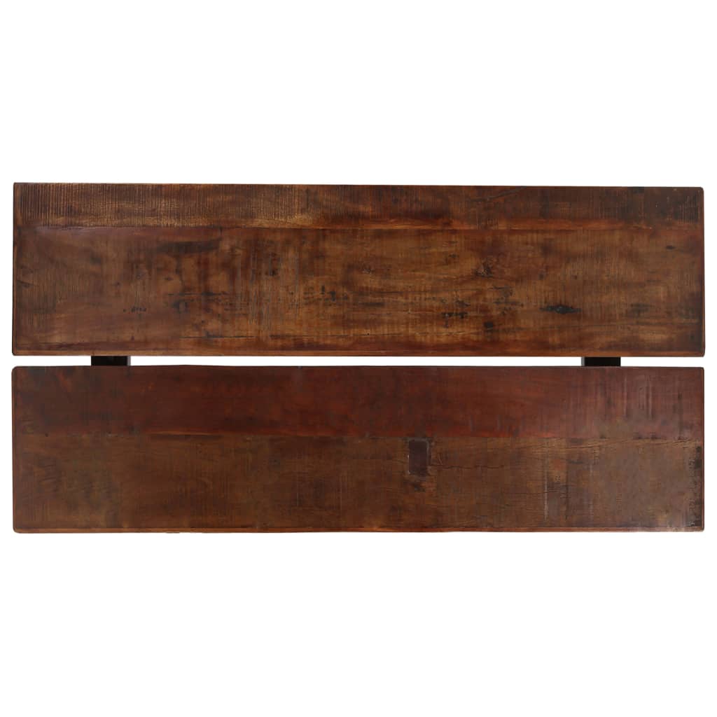 Bar Table Solid Reclaimed Wood Dark Brown